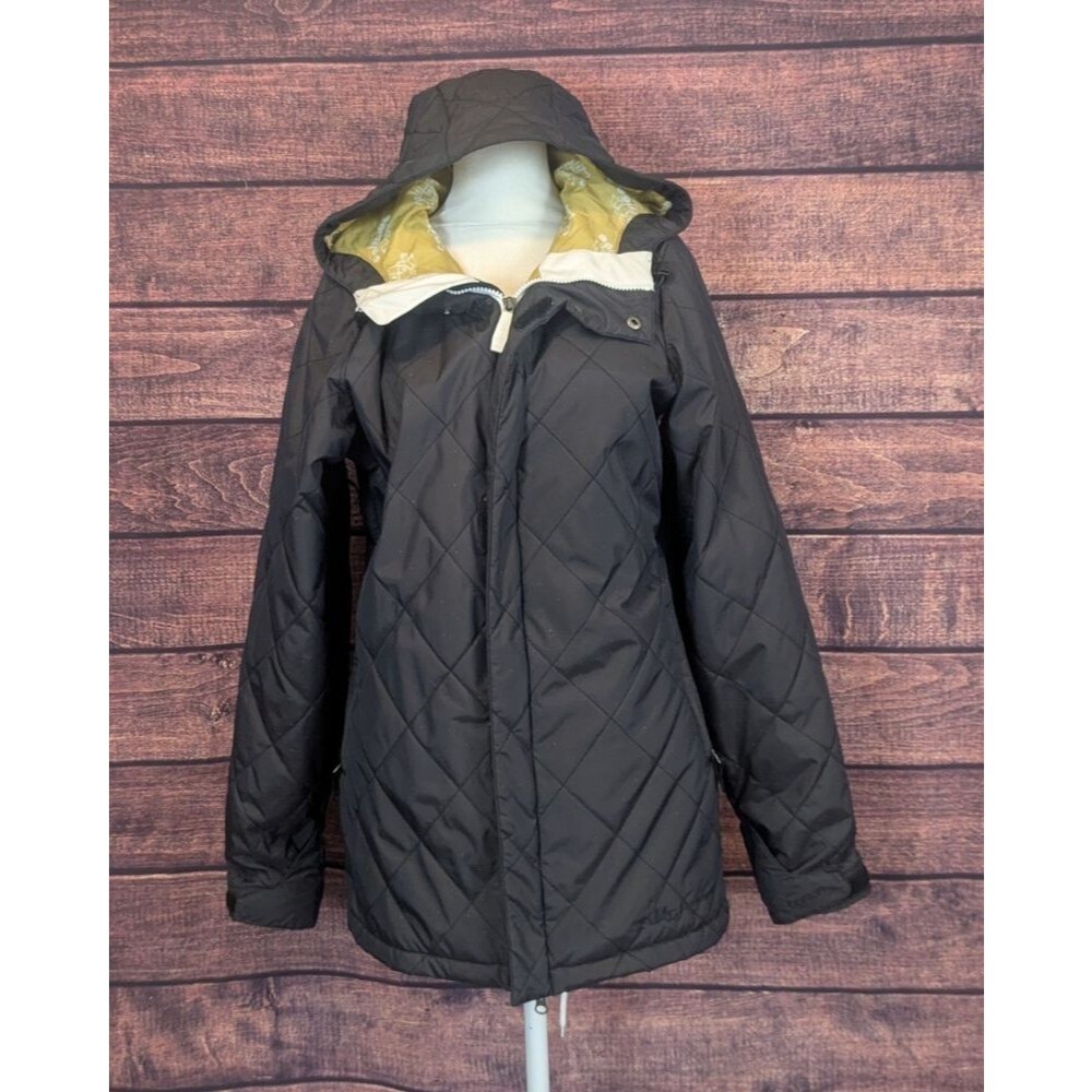 Burton The White Collection Womens Size 3 Black A-Line Snowboarding Jacket